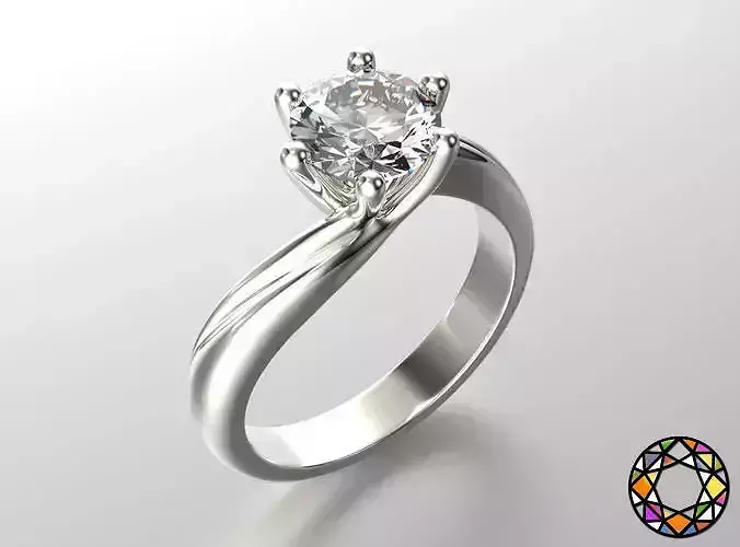 Engagement ring with set of sizes 0073 3D print model