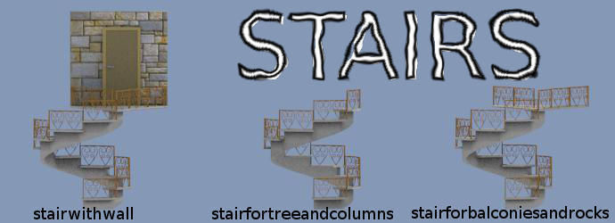 3 stairs spiral staircase 3D model_1