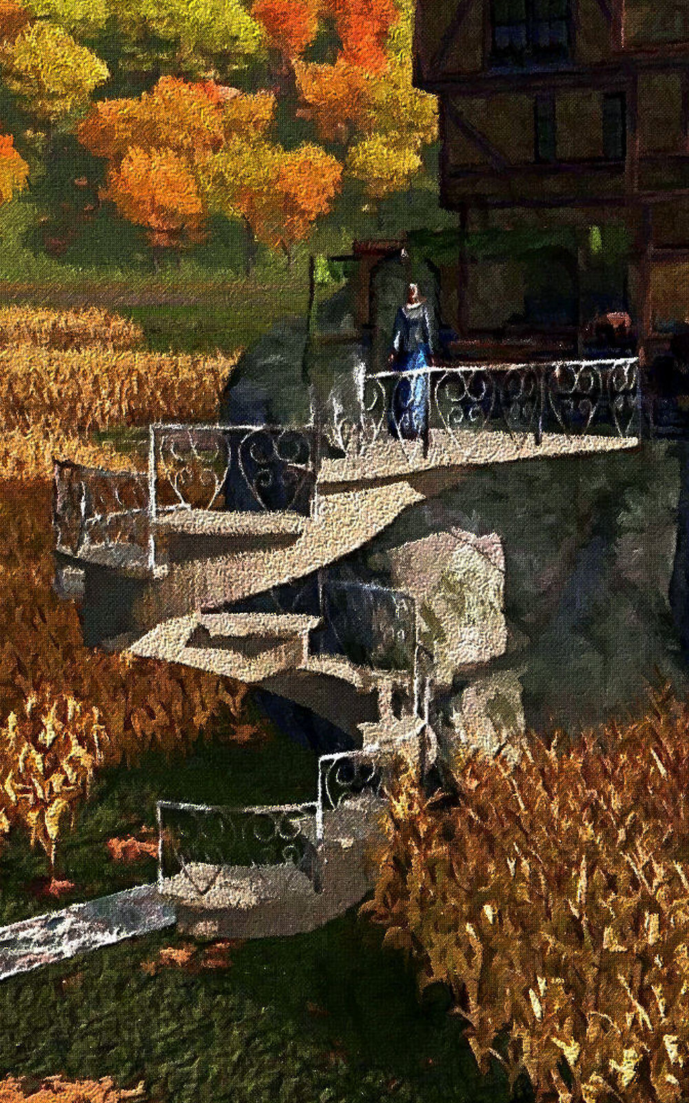 3 stairs spiral staircase 3D model_4