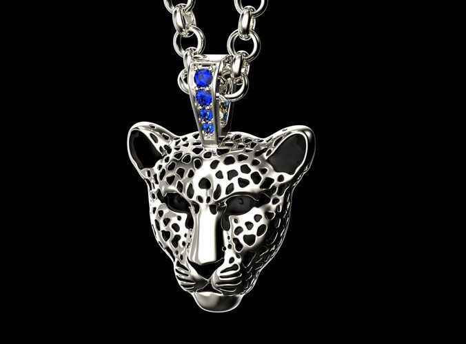 Light leopard pendant with enamel 0076 v2 3D print model_4