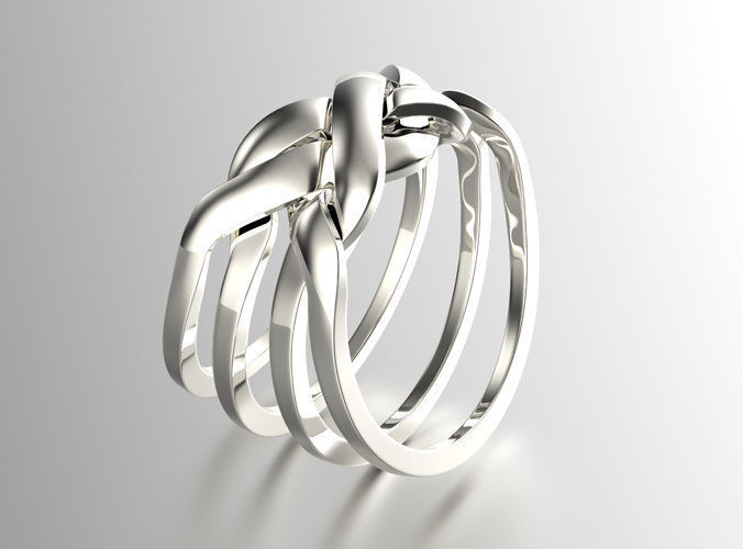 Puzzle ring 0071 3D print model_7