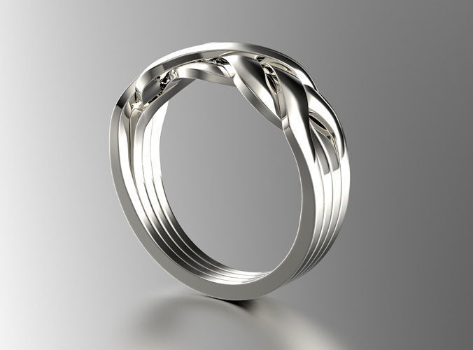 Puzzle ring 0071 3D print model_16