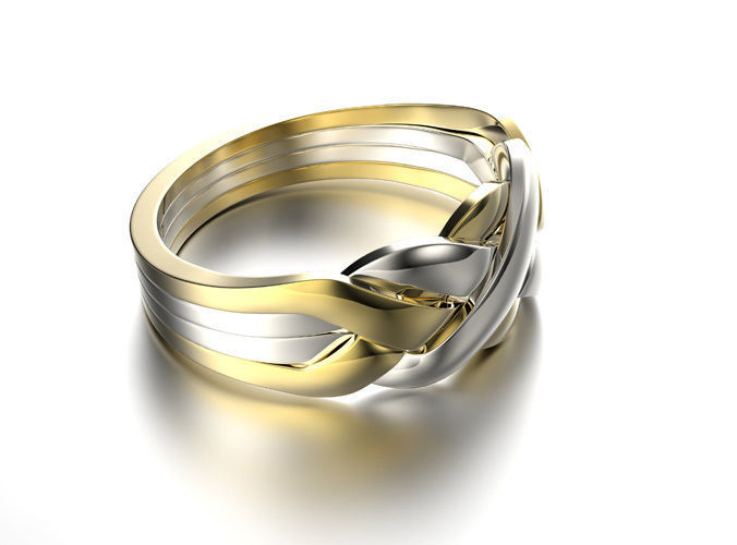 Puzzle ring 0071 3D print model_12