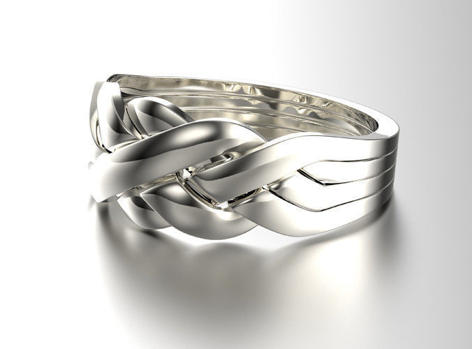 Puzzle ring 0071 3D print model_13