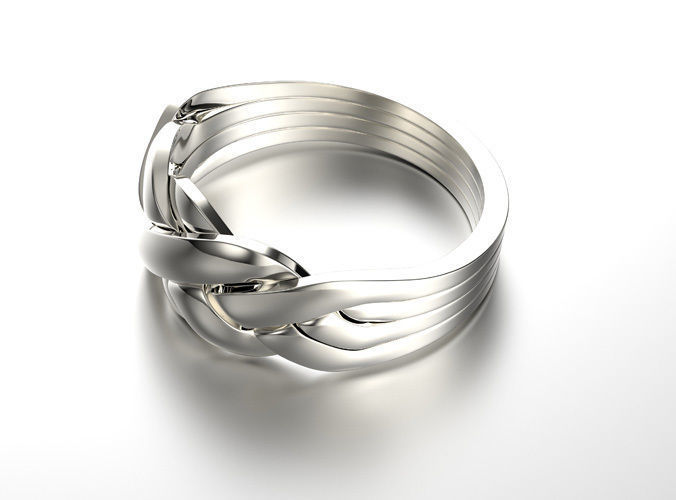 Puzzle ring 0071 3D print model_14