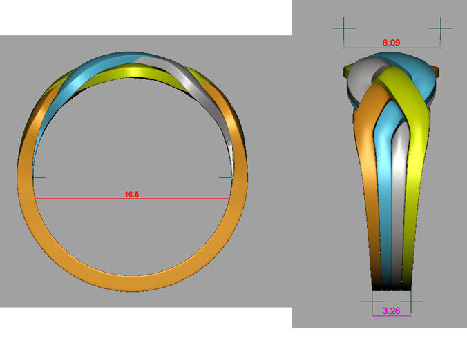 Puzzle ring 0071 3D print model_19