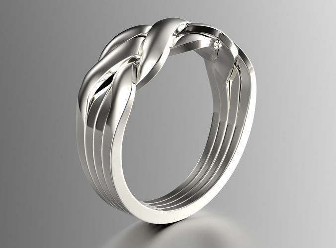 Puzzle ring 0071 3D print model_5