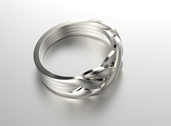Puzzle ring 0071 3D print model_10
