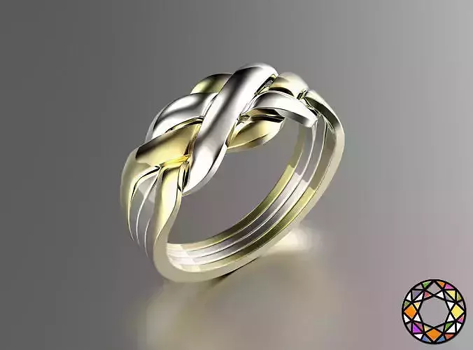 Puzzle ring 0071 3D print model