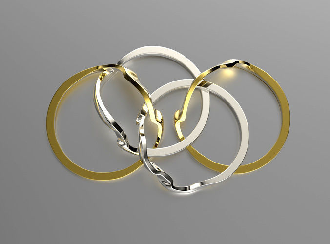 Puzzle ring 0071 3D print model_18