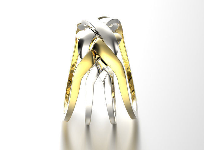 Puzzle ring 0071 3D print model_8