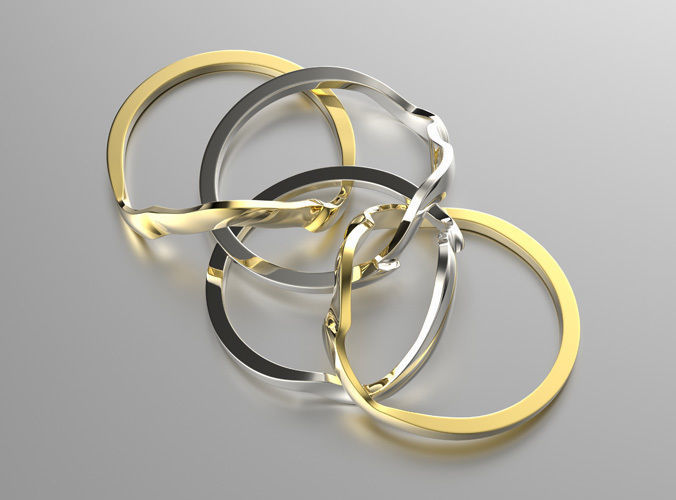 Puzzle ring 0071 3D print model_17
