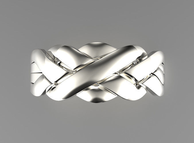 Puzzle ring 0071 3D print model_15