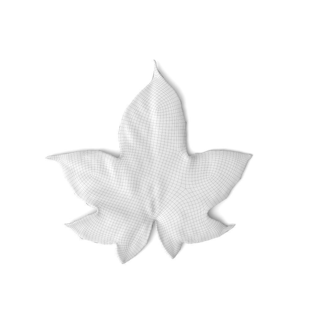 Golden Leaf Ornament 3D model_3