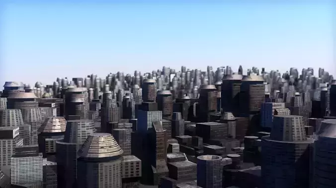 City SEVENTI - AR - VR - Low poly 3D model