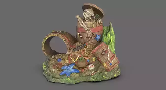 Aquarium Pirate Treasure Shipwreck 