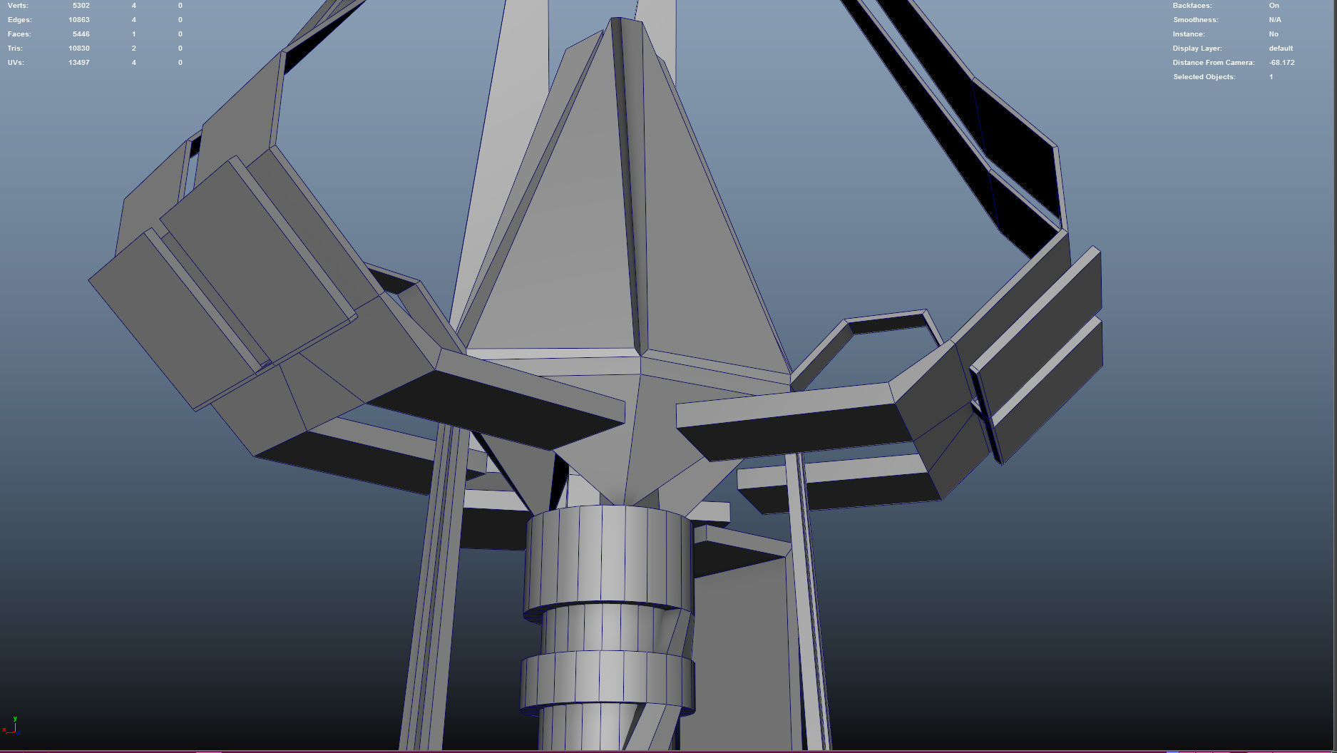 Space fighter collection - PBR  - VR Low-poly 3D model_43