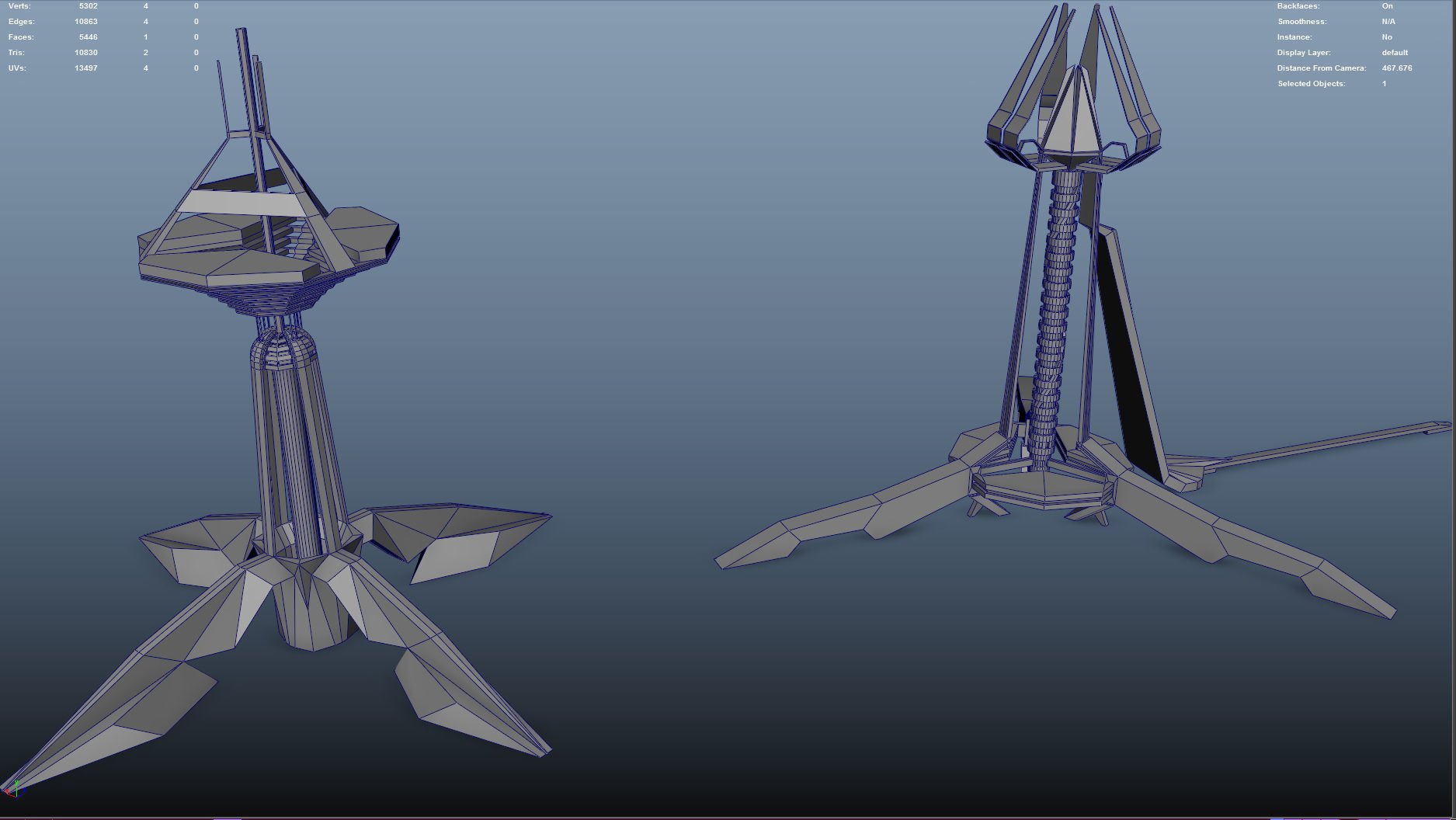 Space fighter collection - PBR  - VR Low-poly 3D model_37