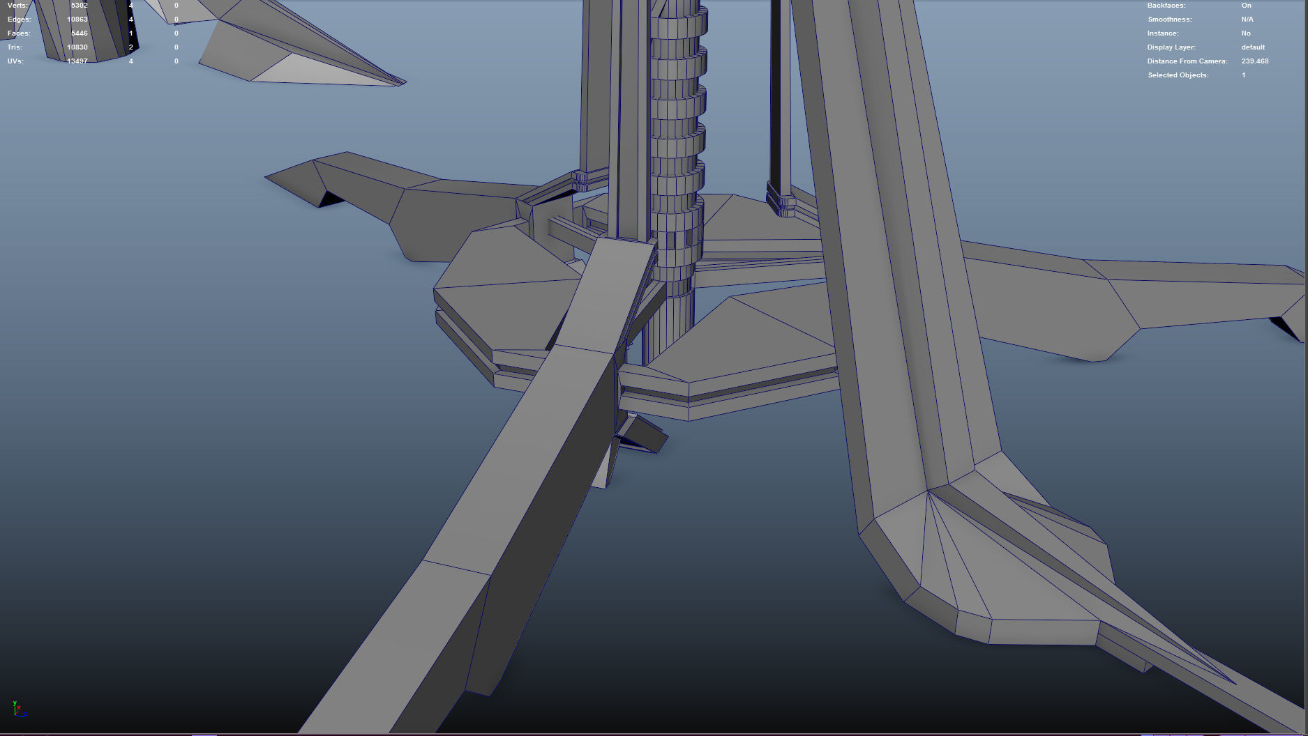 Space fighter collection - PBR  - VR Low-poly 3D model_42