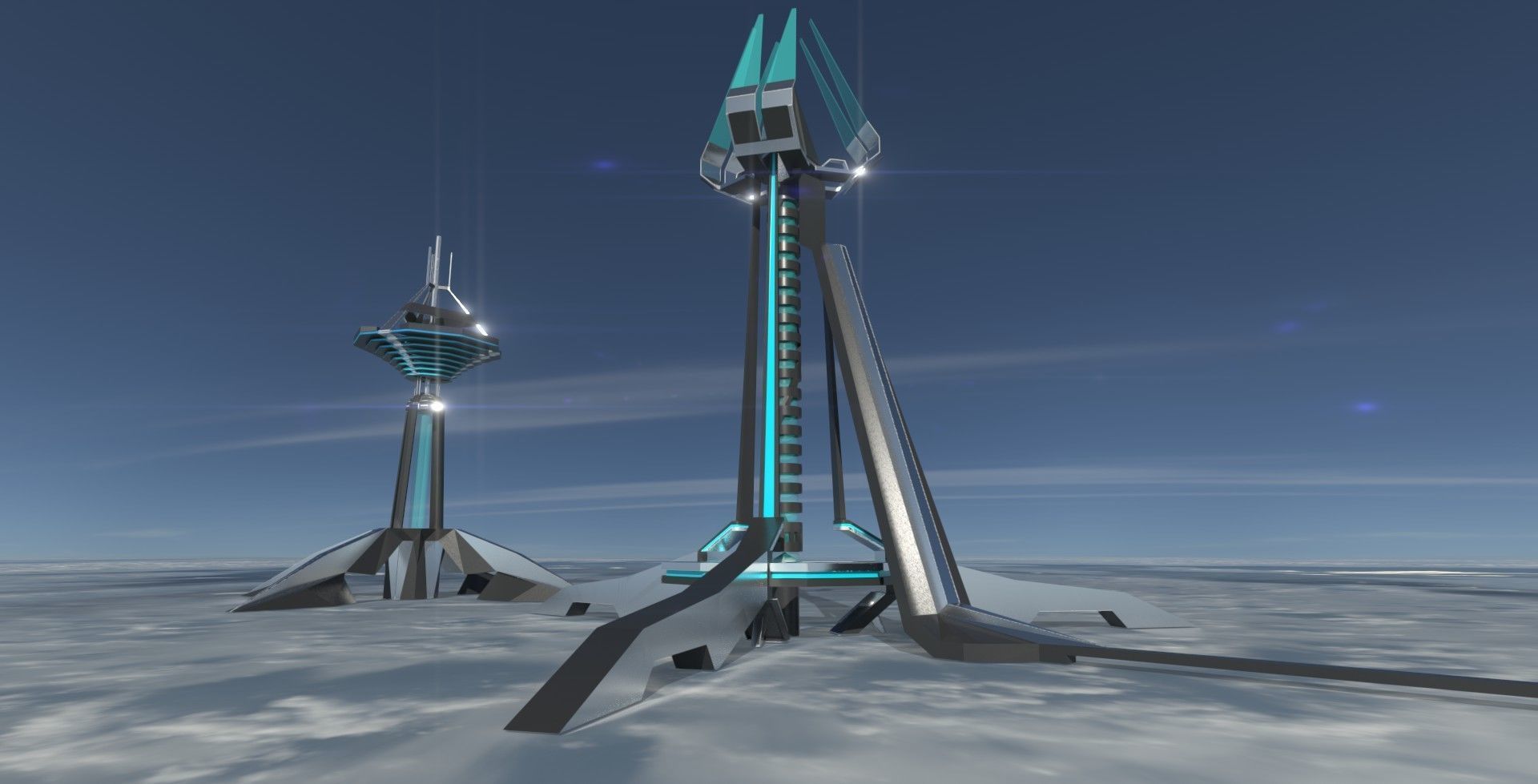 Space fighter collection - PBR  - VR Low-poly 3D model_24