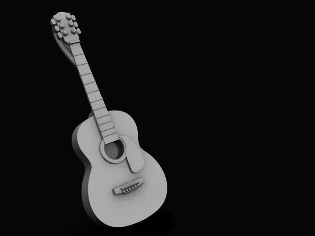 Acoustic Guitar 3D print model_0