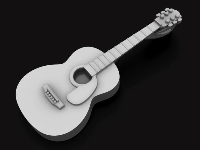 Acoustic Guitar 3D print model_5