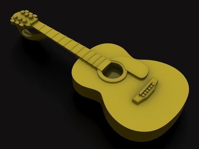 Acoustic Guitar 3D print model_3