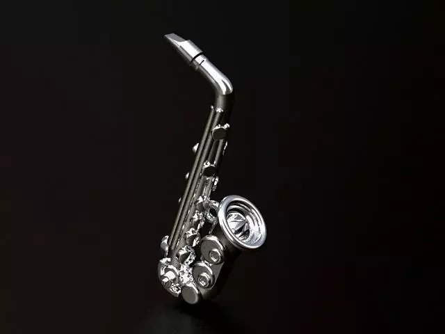 Saxophone silver 3D print model