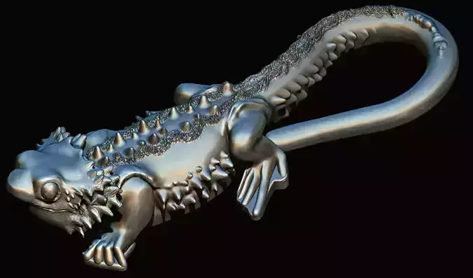 Bearded Dragon pendant 3D print model