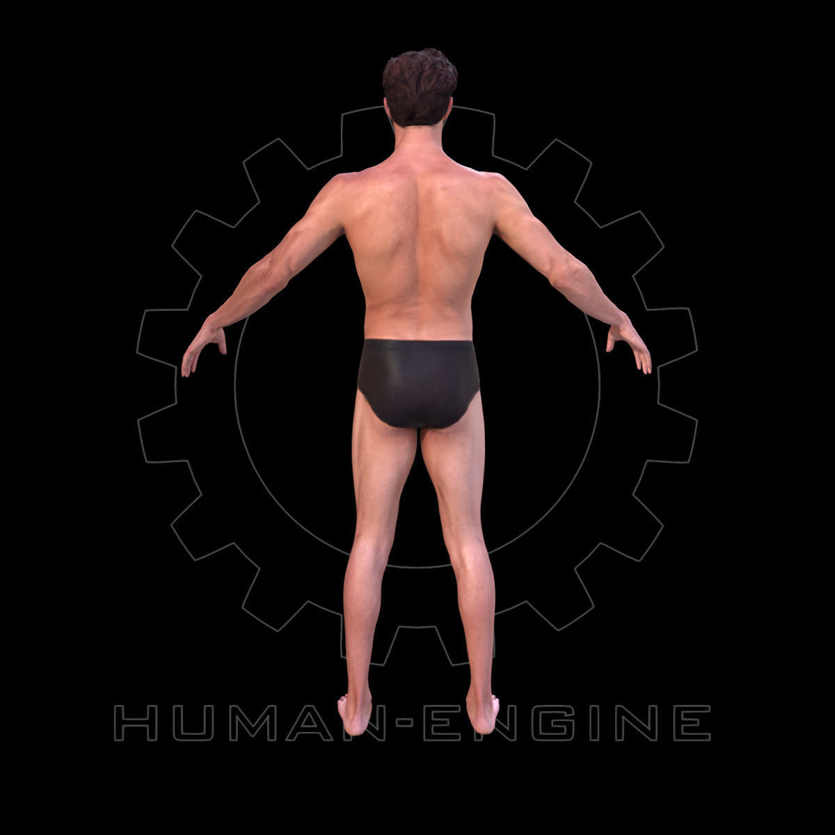 Male Scan - Dan RIGGED Low-poly 3D model_3