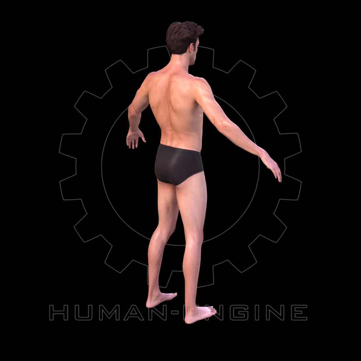 Male Scan - Dan RIGGED Low-poly 3D model_5
