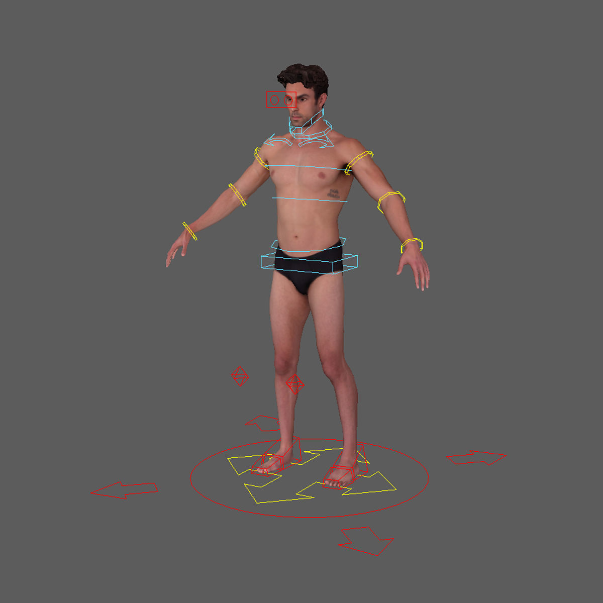 Male Scan - Dan RIGGED Low-poly 3D model_1
