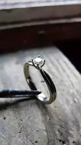 engagement ring with diamond