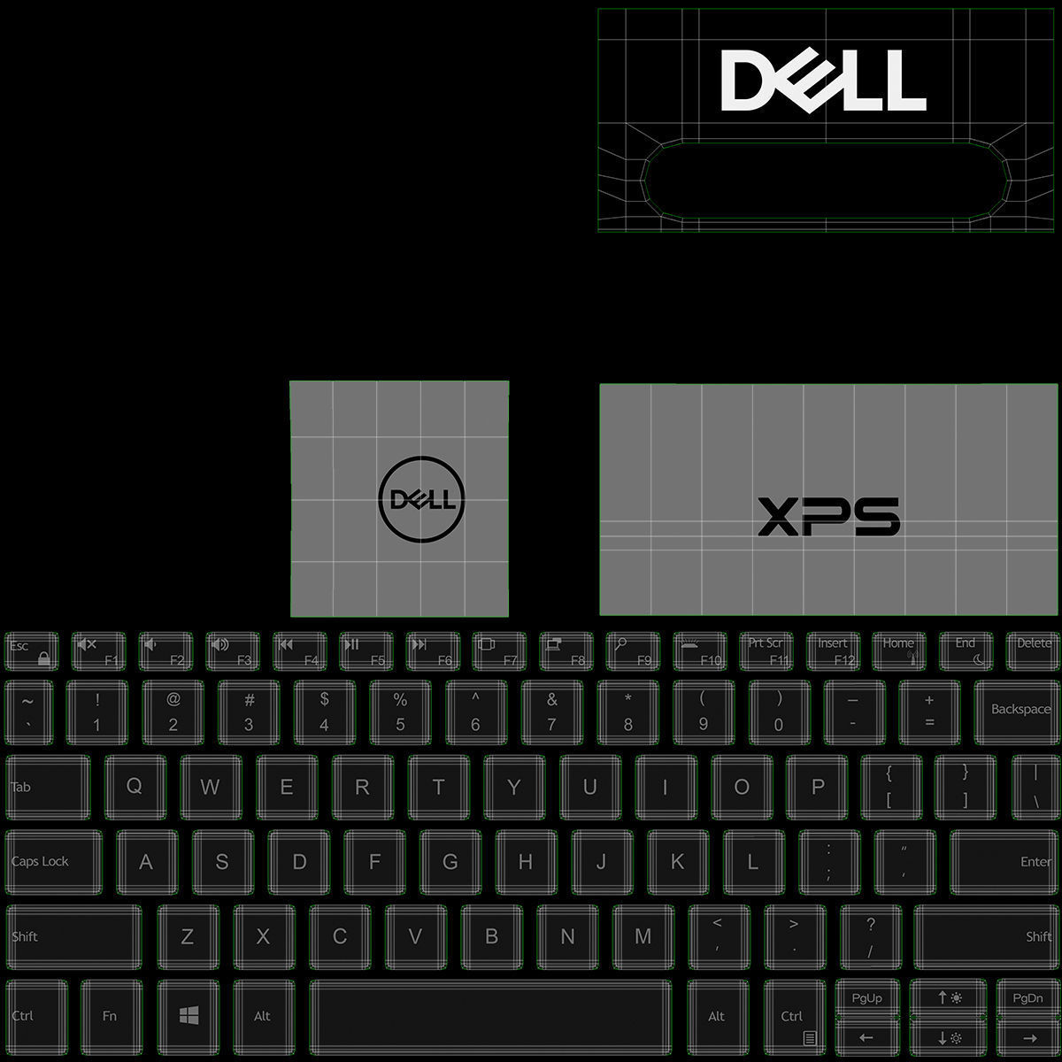 DELL XPS 13 2018 Black 3D model_29