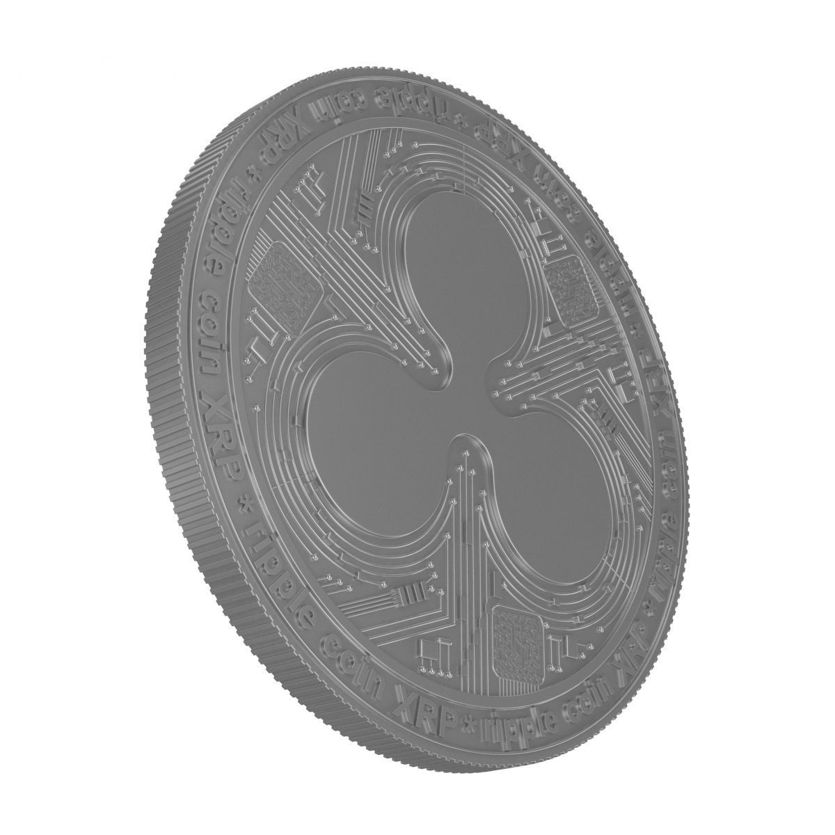 Ripple Coin 3D model_5