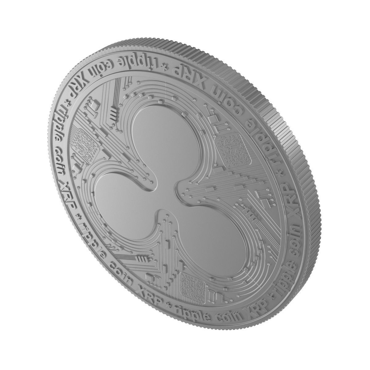 Ripple Coin 3D model_2