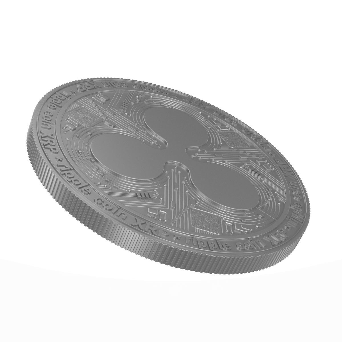 Ripple Coin 3D model_1