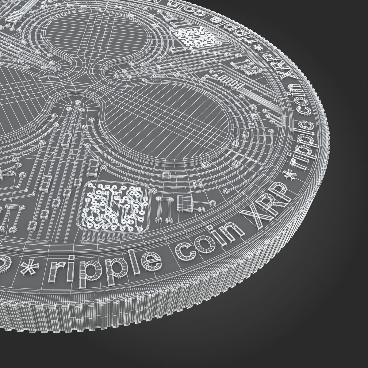Ripple Coin 3D model_13