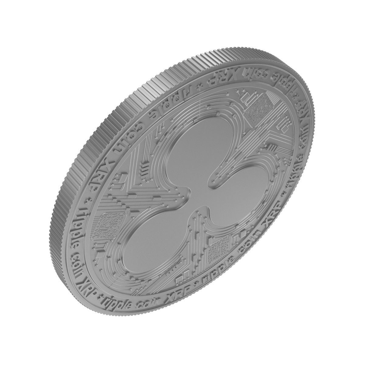 Ripple Coin 3D model_8