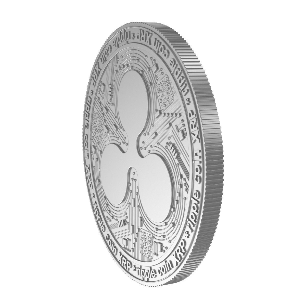 Ripple Coin 3D model_4
