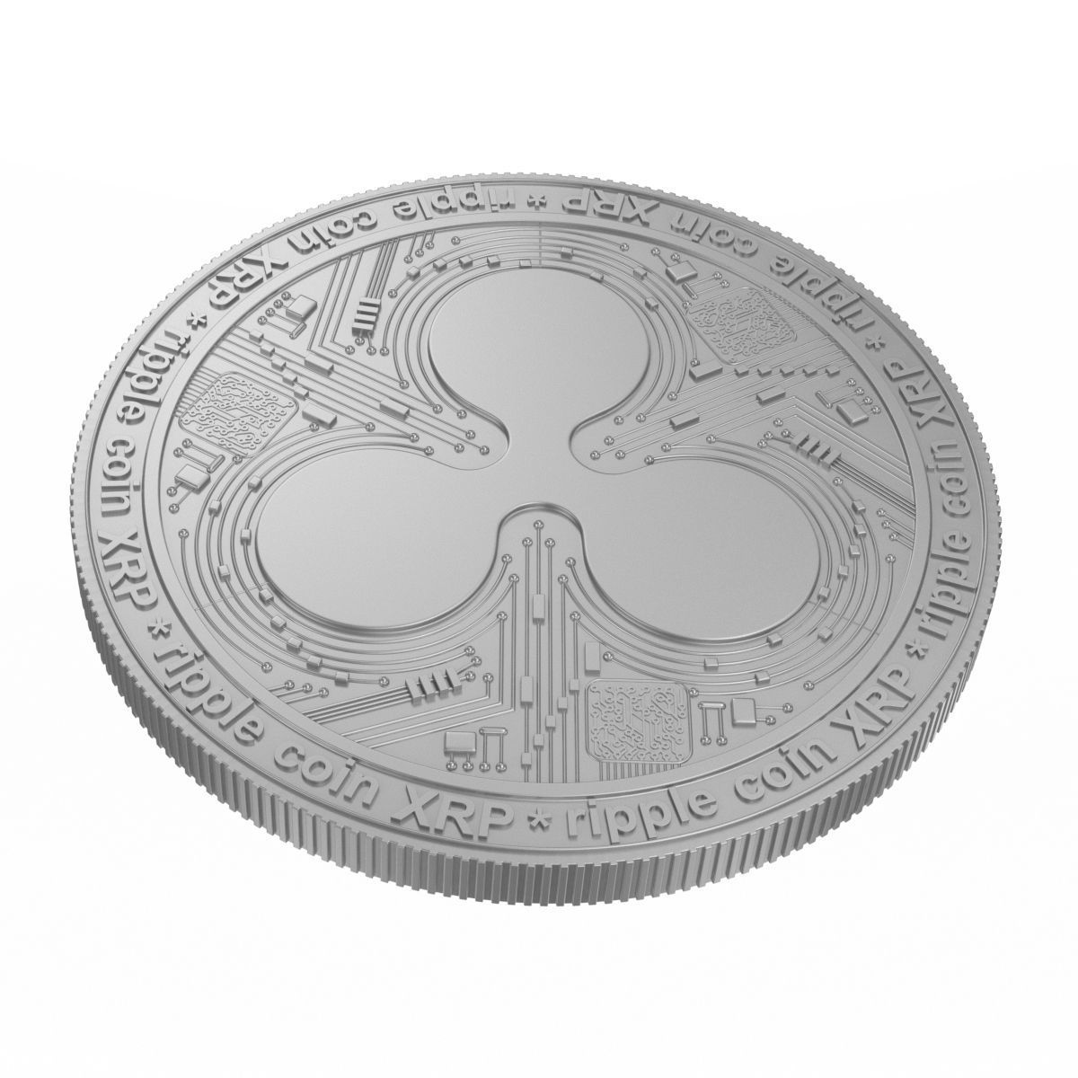 Ripple Coin 3D model_7