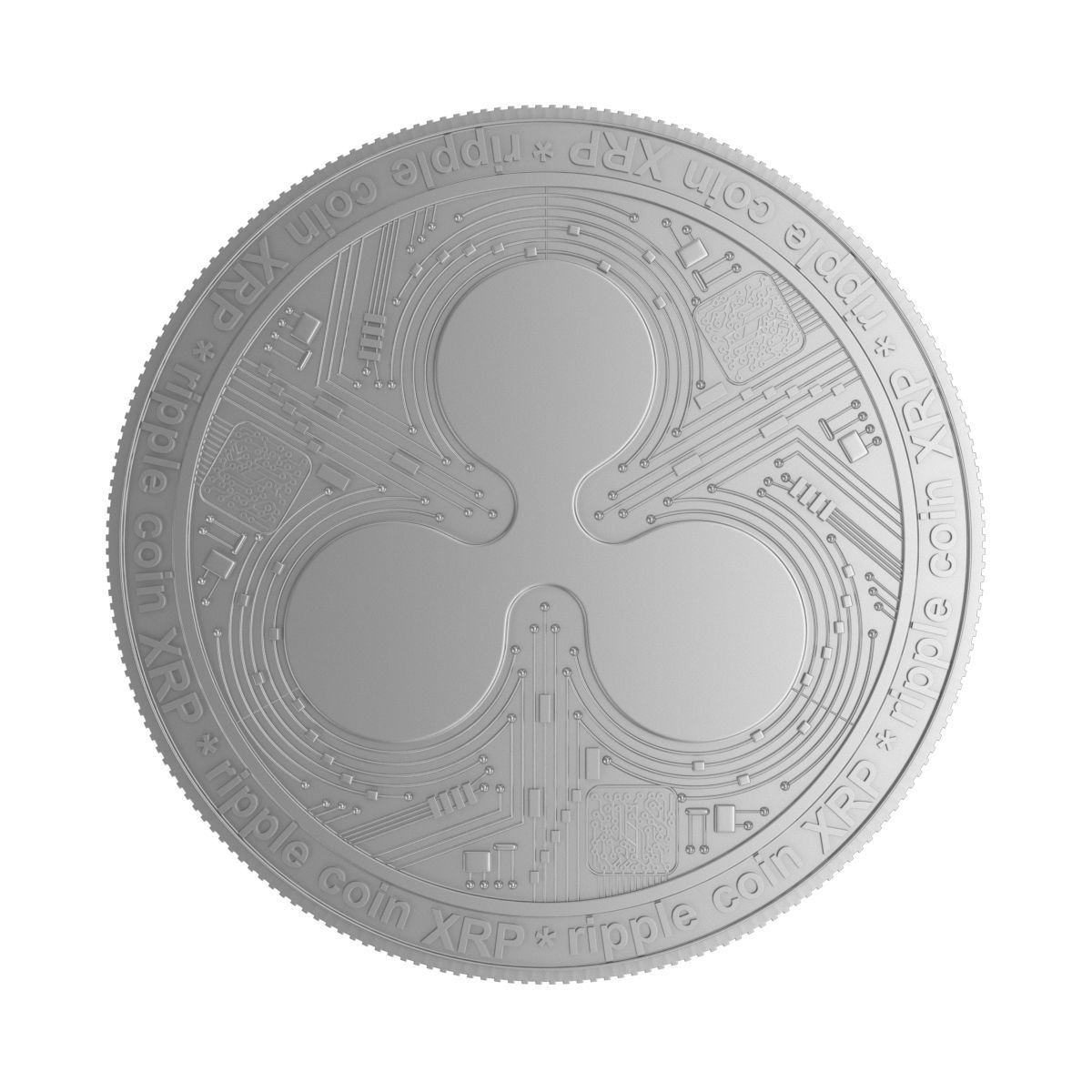 Ripple Coin 3D model_6