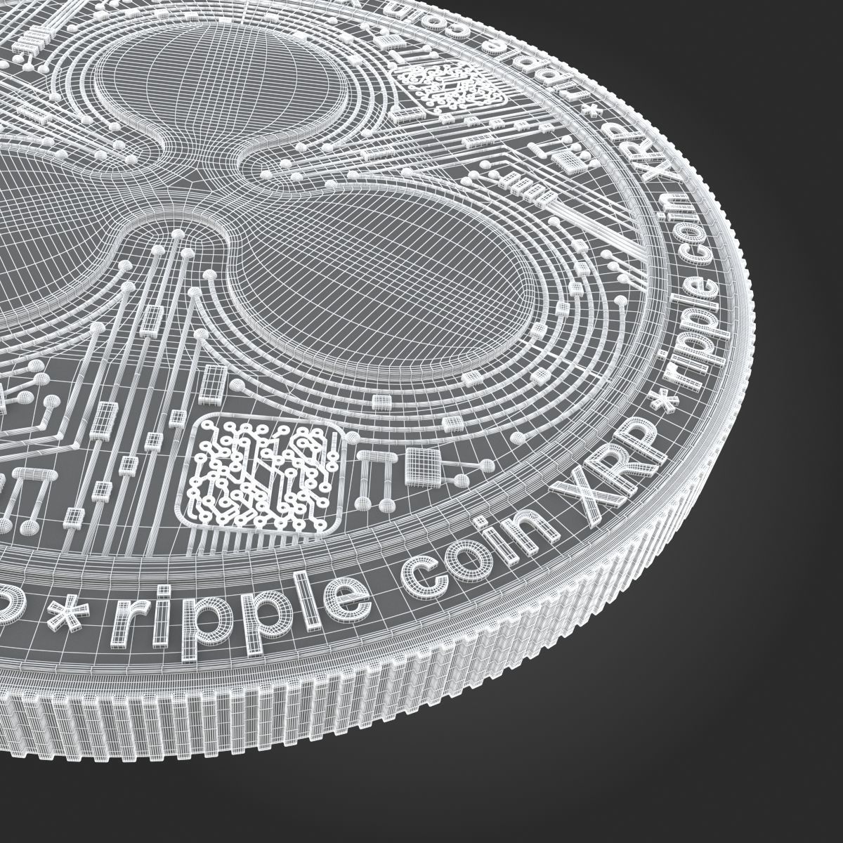 Ripple Coin 3D model_15