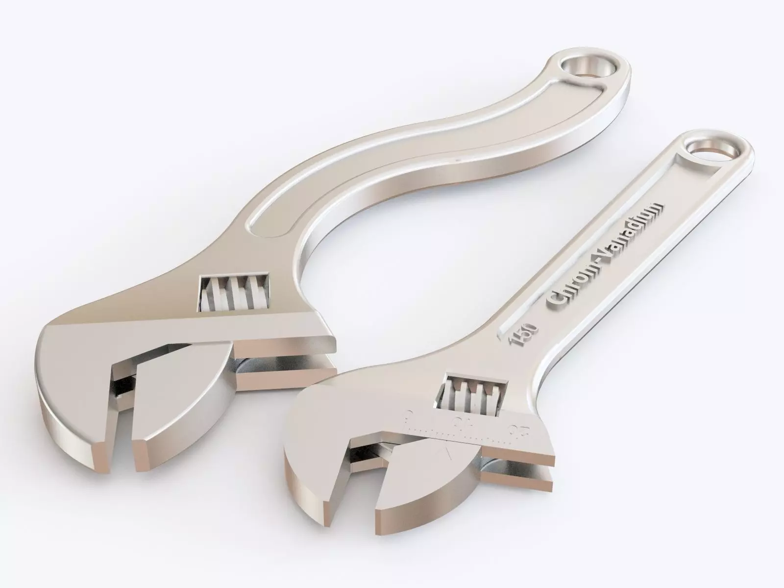 Adjustable wrench 3D model_0