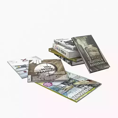 Books and Magazines 3D model