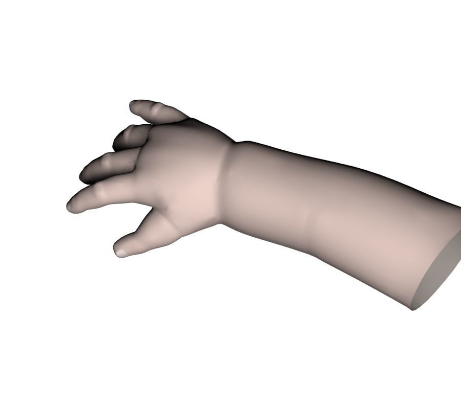 Child hand 3D model_10