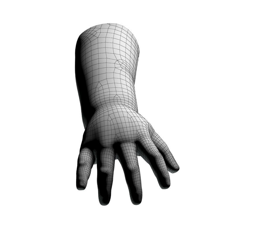 Child hand 3D model_23