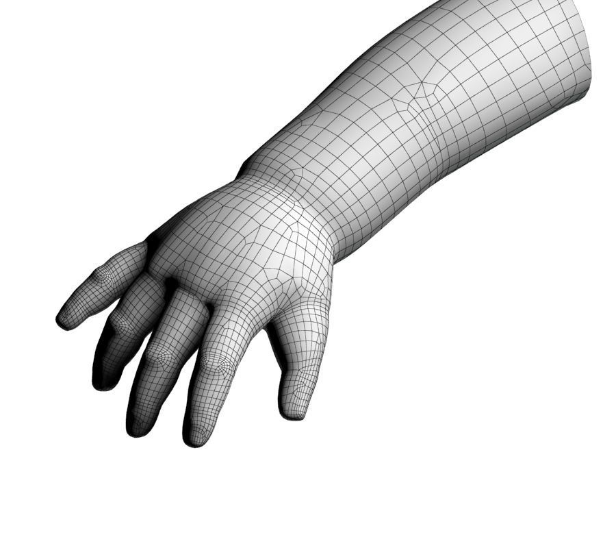 Child hand 3D model_27