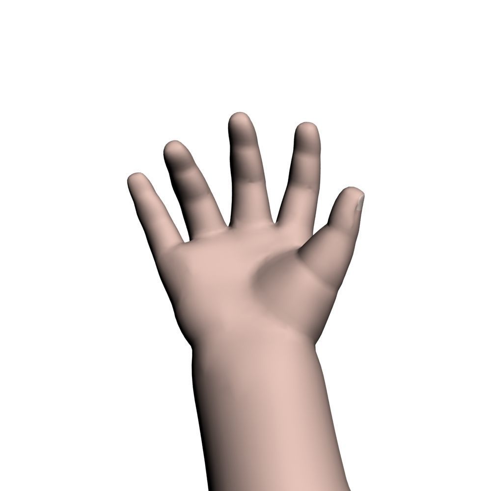 Child hand 3D model_2