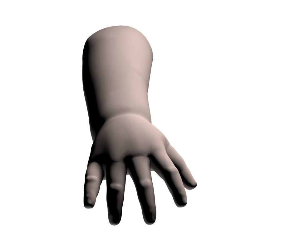 Child hand 3D model_12